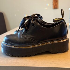 Dr. Martens Holly Platform Black Platform Shoes
